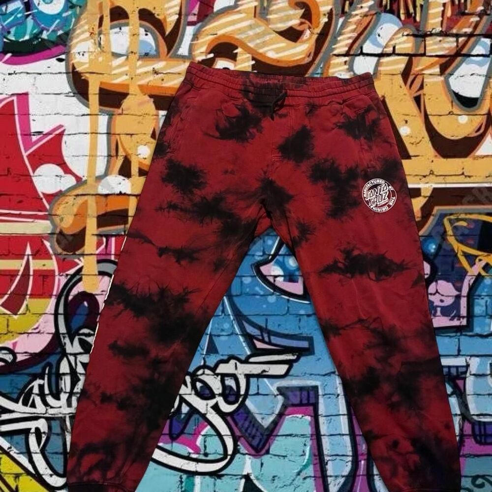 Santa-cruz Men's Red and Burgundy Joggers-tracksuits